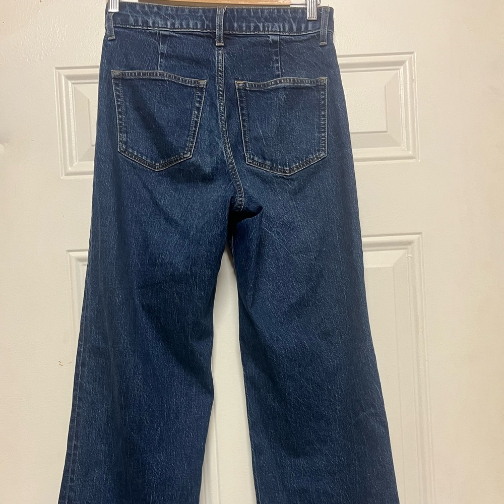Jcrew Dark Wash Wide Leg Jeans - Picture 3 of 5